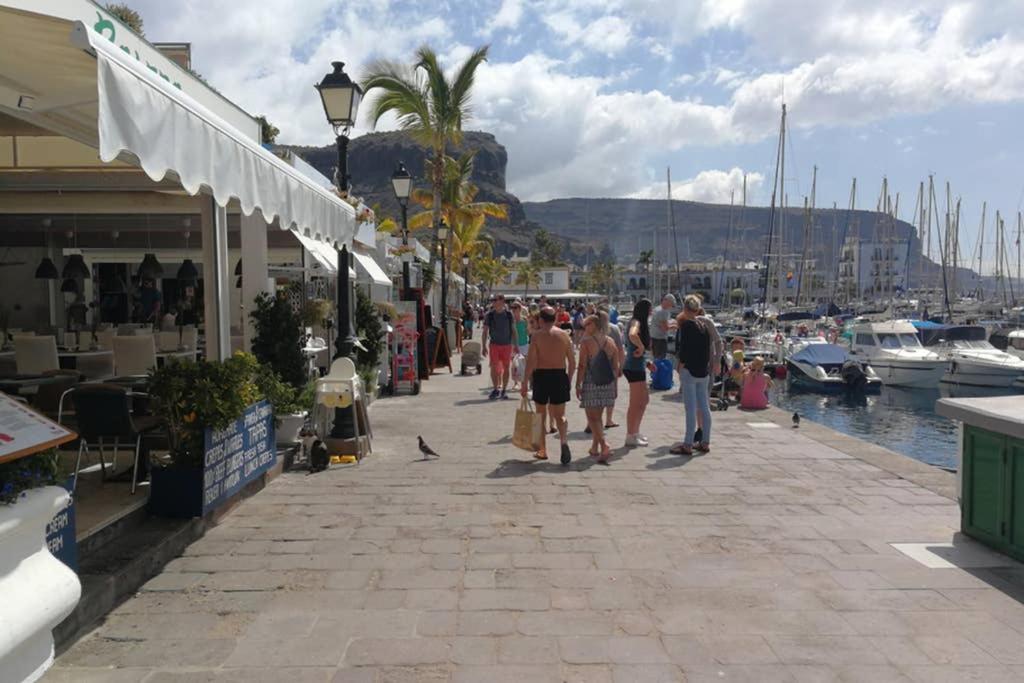 Schoene Wohnung Direkt Am Meer Mit Meerblick, Wlan Puerto De Mogan Zewnętrze zdjęcie